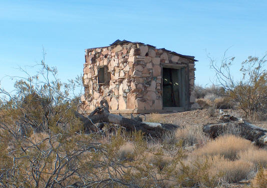 rock cabin front